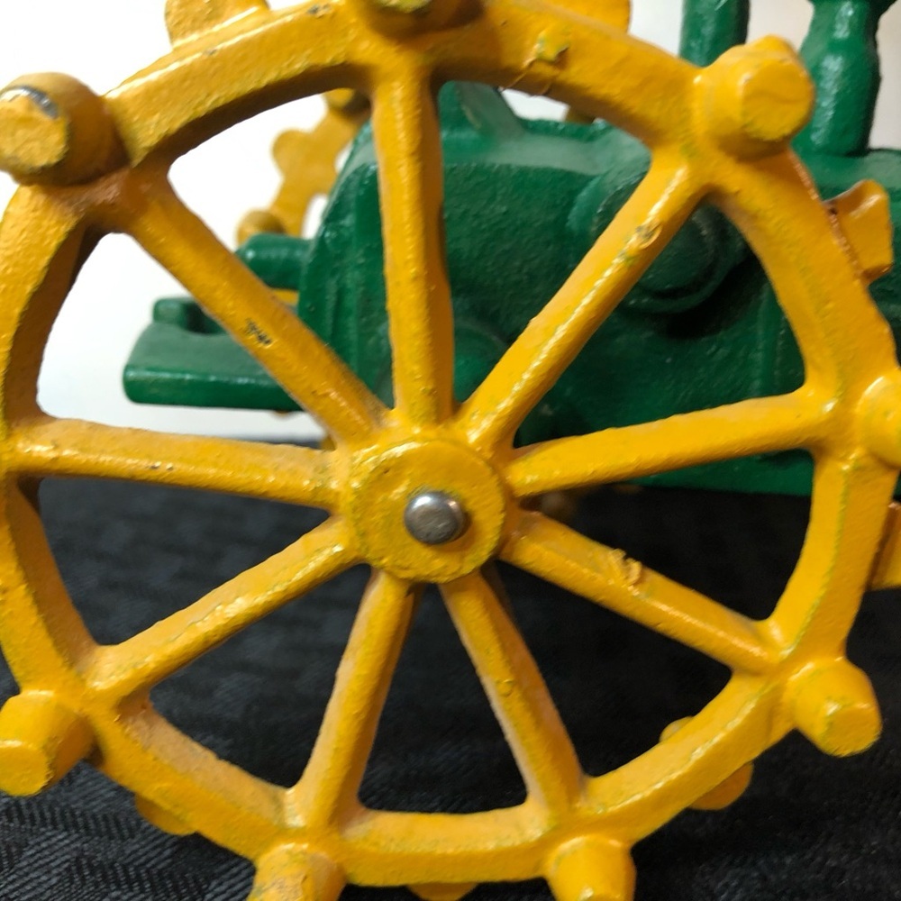 12” long Die cast Green and Yellow Toy Tractor Big!! - Picture 7 of 14